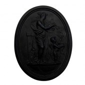 WEDGWOOD BLACK BASALT PLAQUE,