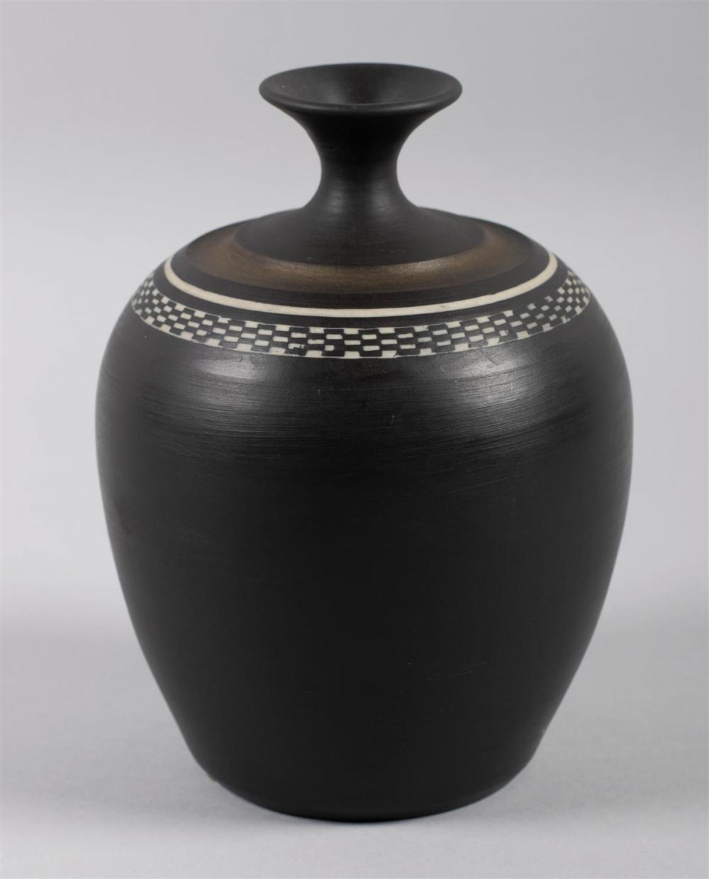 WEDGWOOD BLACK INLAID STONEWARE