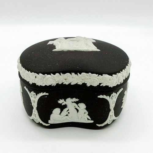 WEDGWOOD BLACK JASPERWARE BEAN