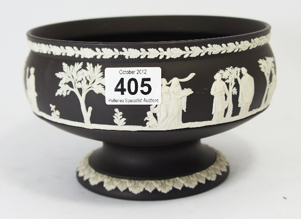 Wedgwood Black Jasperware footed