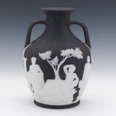 WEDGWOOD BLACK JASPERWARE PORT