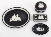 WEDGWOOD BLACK JASPERWARE TABL