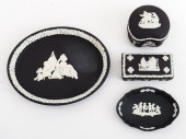 WEDGWOOD BLACK JASPERWARE TABL