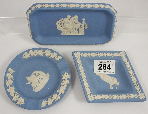 Wedgwood Blue Jasperware Ashtray