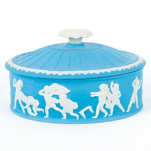 WEDGWOOD BLUE JASPERWARE LIDDED