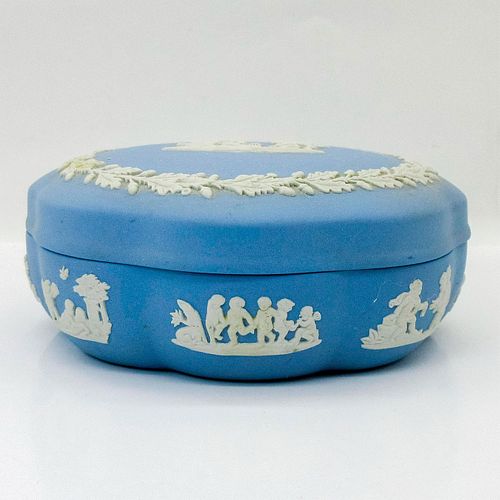 WEDGWOOD BLUE JASPERWARE LIDDED