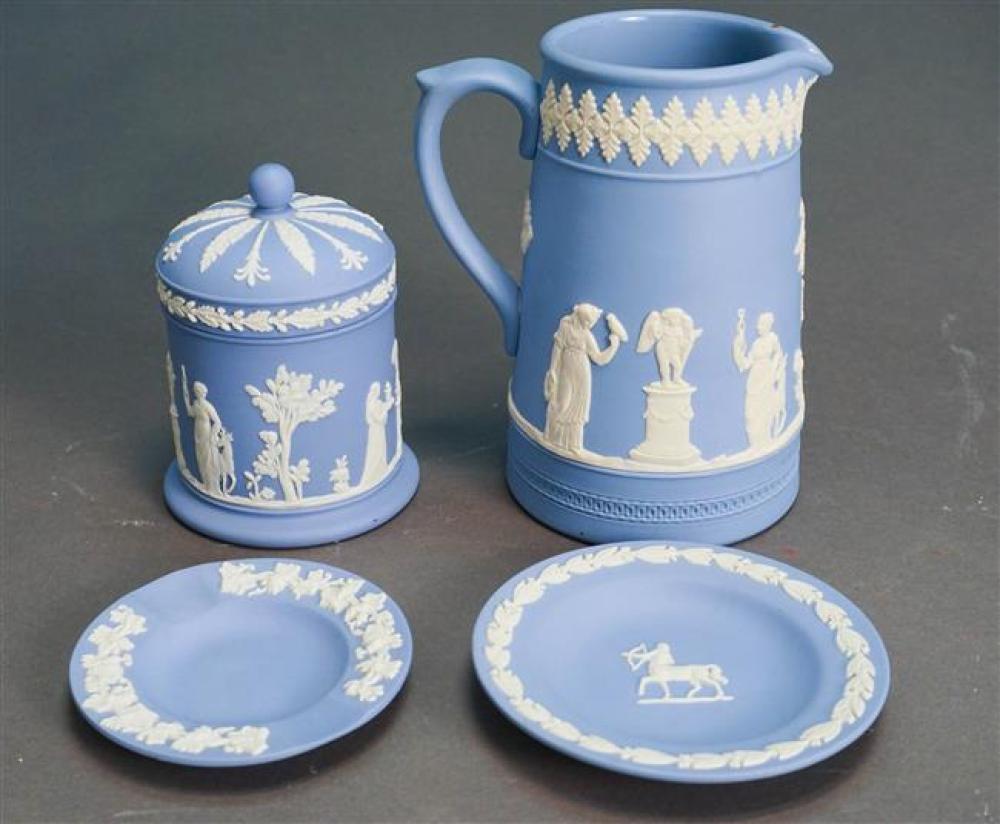 WEDGWOOD BLUE JASPERWARE PITCHER,