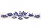 WEDGWOOD BLUE JASPERWARE TEA S