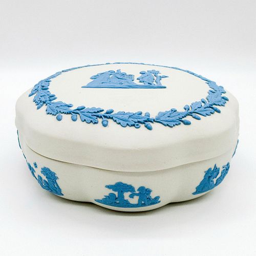WEDGWOOD BLUE ON CREAM JASPERWARE