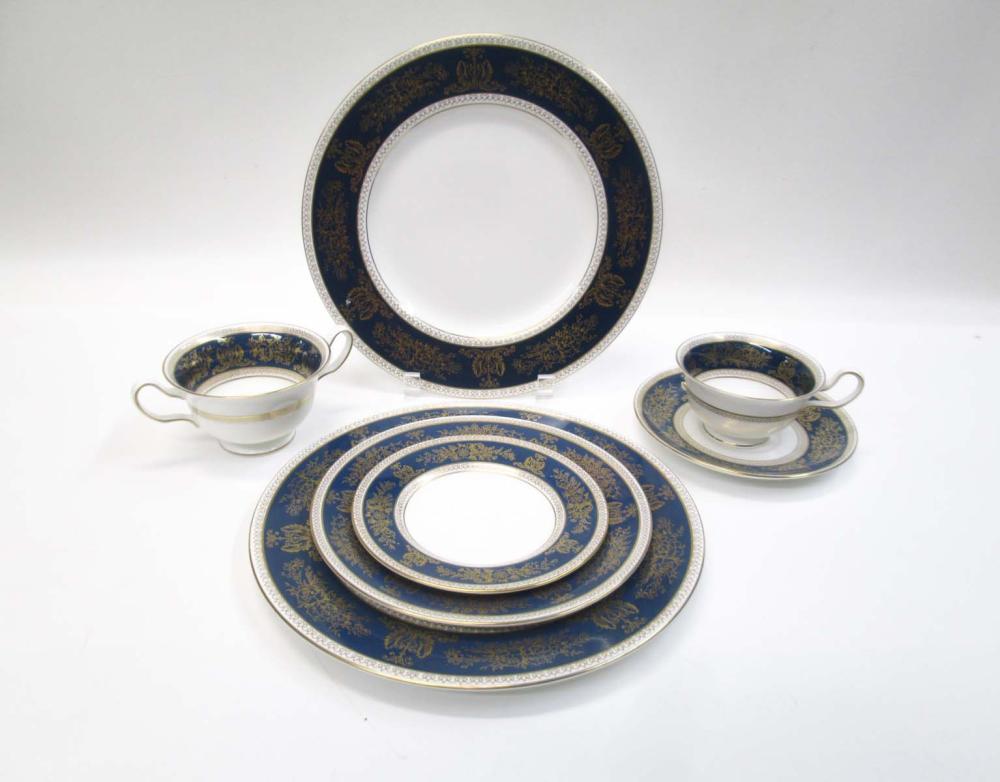 WEDGWOOD "COLUMBIA" BLUE & GOLD
