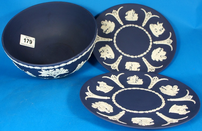 Wedgwood Dark Blue Jasper Bowl 20cm