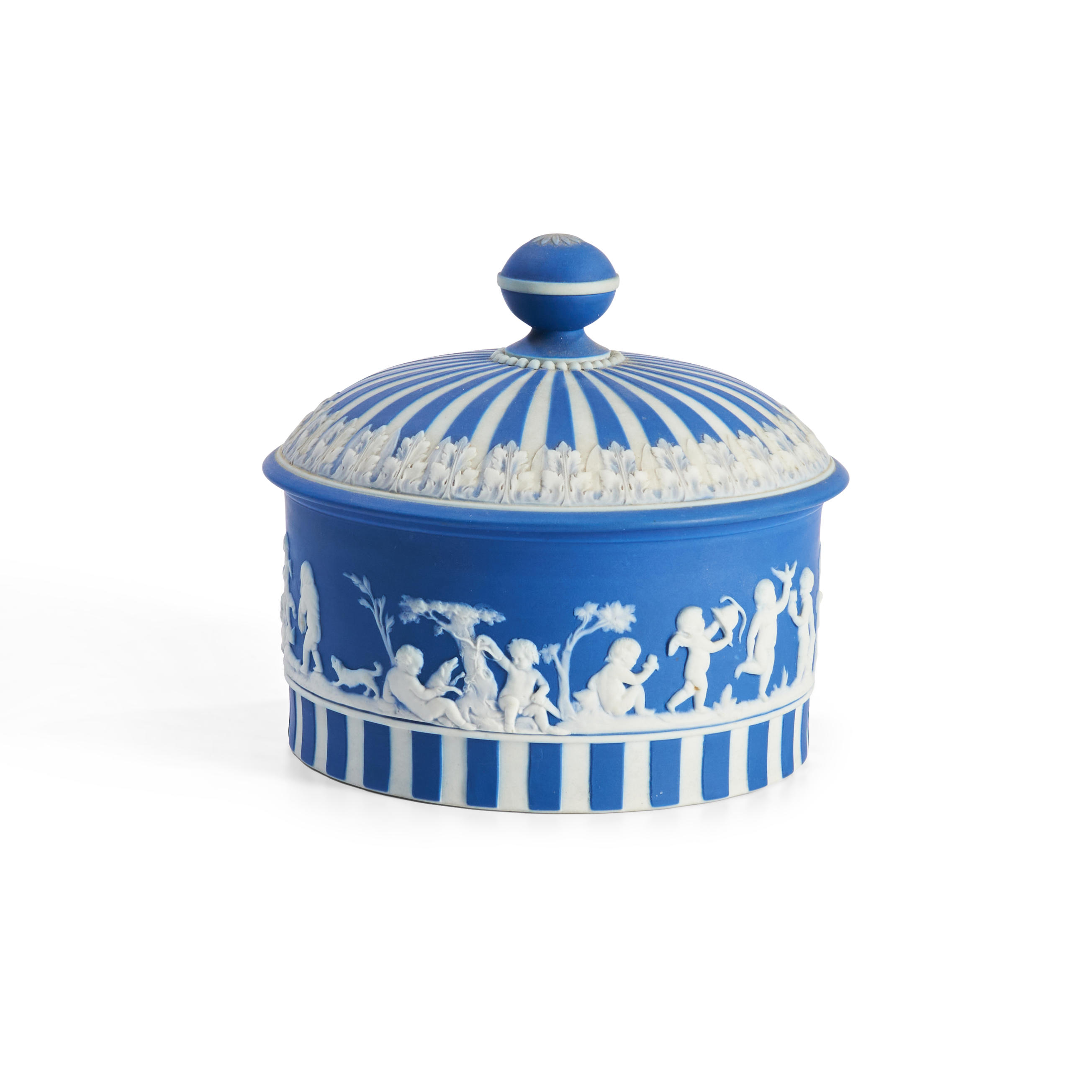 WEDGWOOD DARK BLUE JASPER DIP JAR