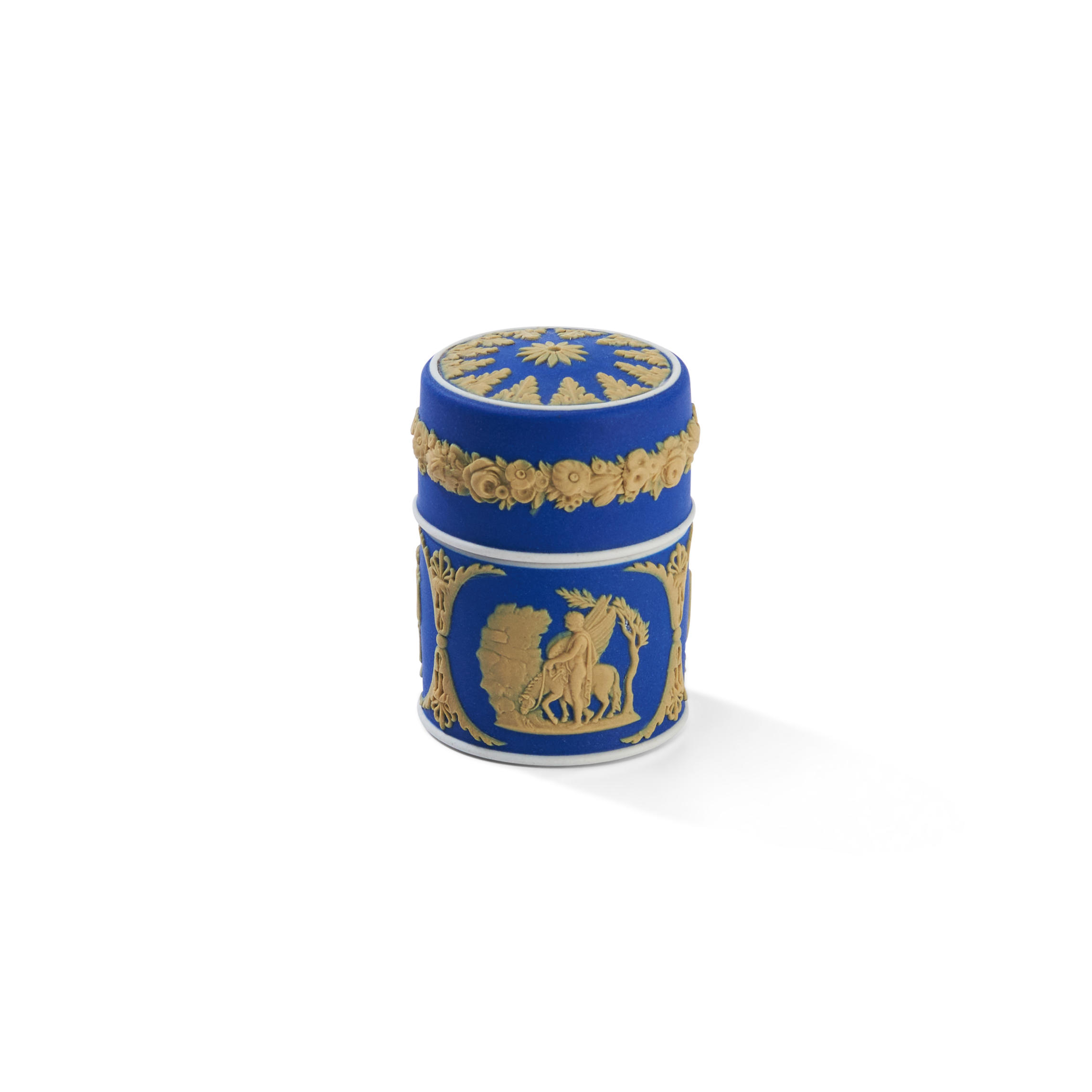 WEDGWOOD DARK BLUE JASPER DIP MATCH