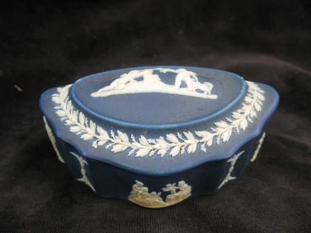 Wedgwood Dark Blue Jasperware Box