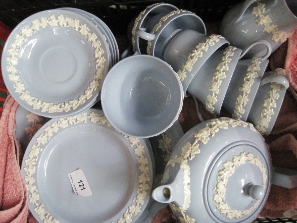 Wedgwood Embossed Queensware Teaset