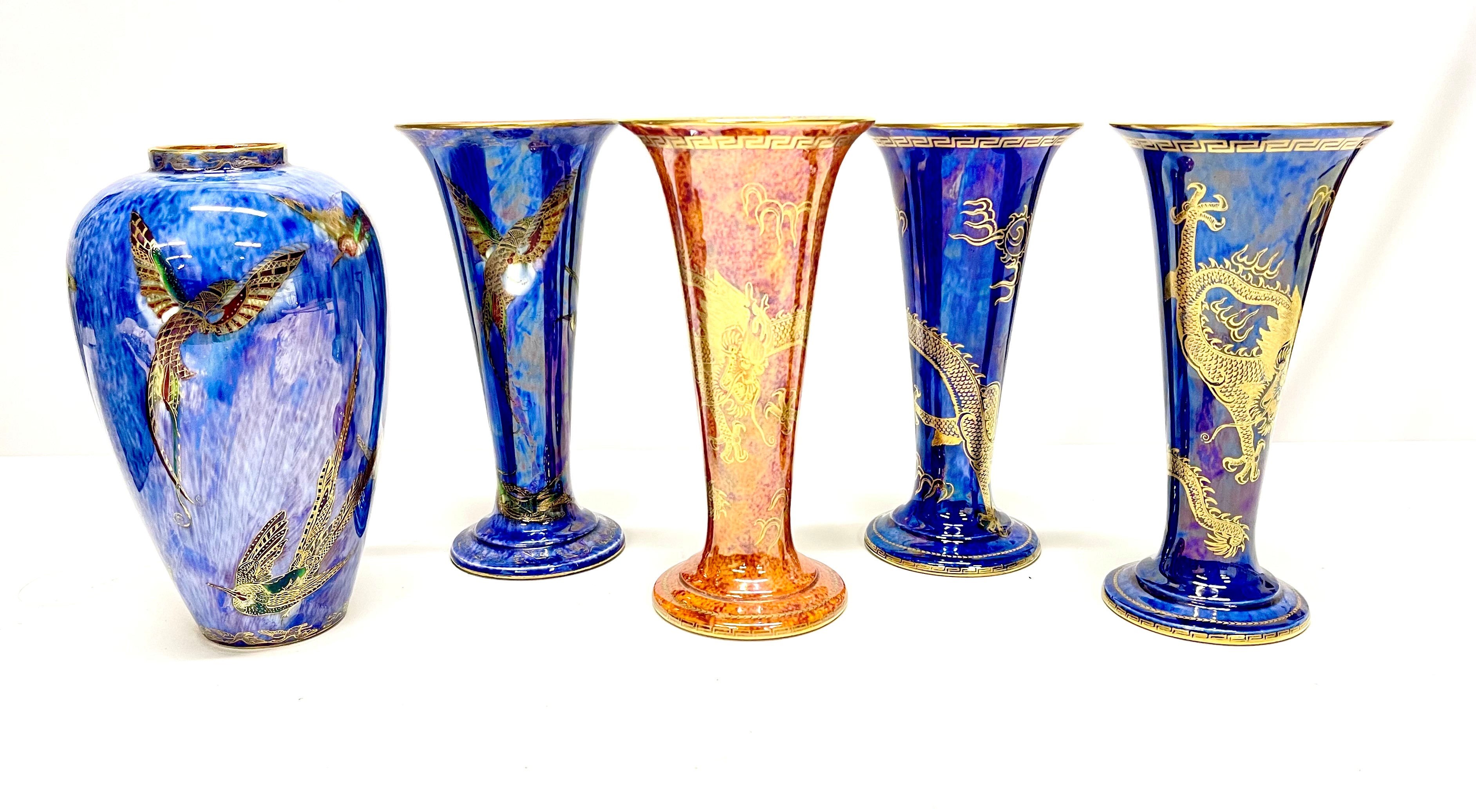 WEDGWOOD FAIRYLAND LUSTREWARE VASES
