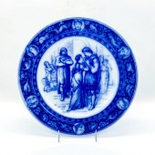 WEDGWOOD FLOW BLUE DINNER PLAT