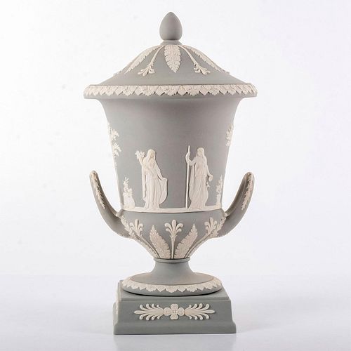 WEDGWOOD GRAY JASPERWARE LIDDED