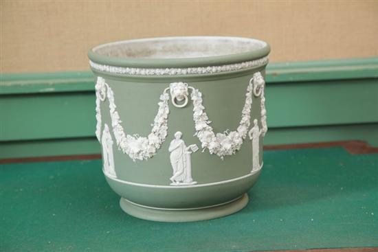WEDGWOOD GREEN AND WHITE JASPERWARE