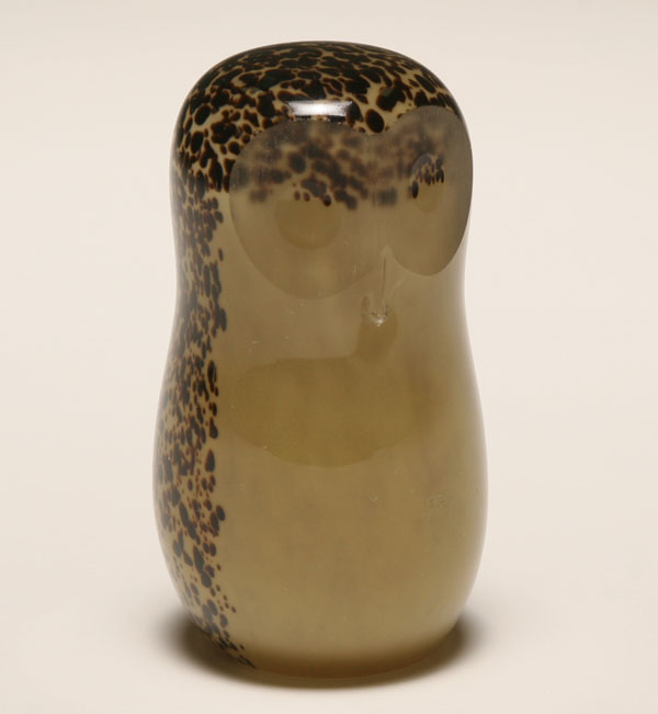 Wedgwood green glass owl.