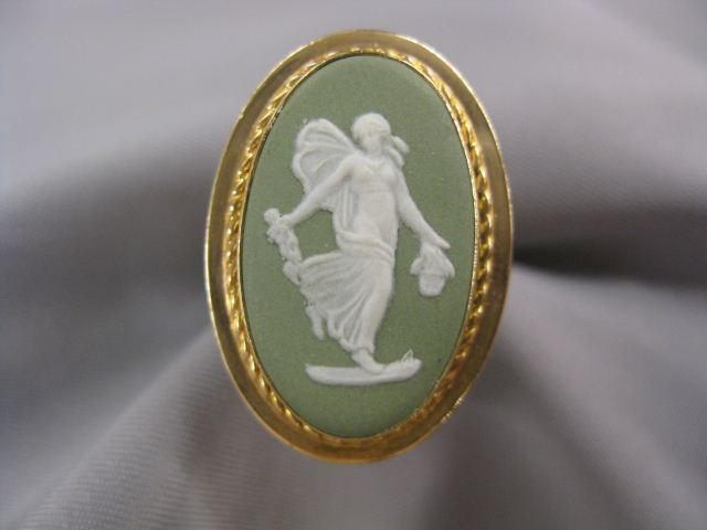 Wedgwood Jasperware 14k Gold Ring