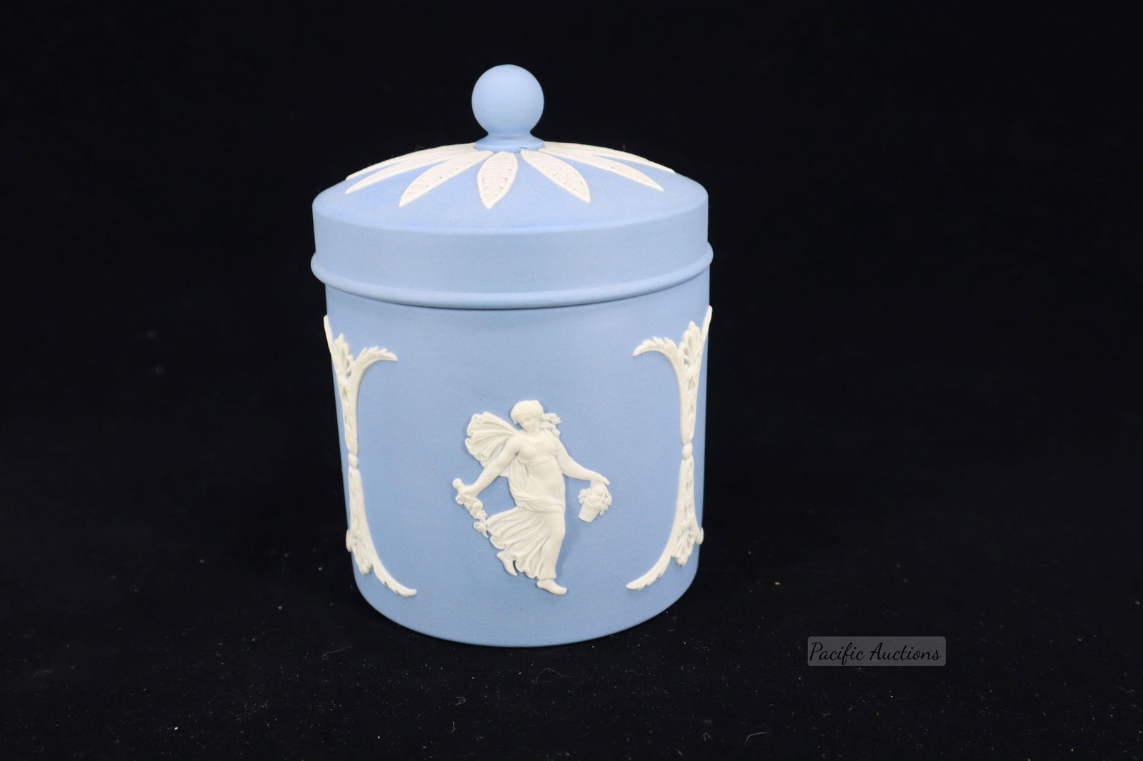 WEDGWOOD JASPERWARE WHITE ON BLUE