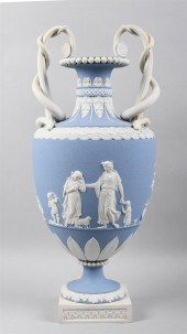 WEDGWOOD LIGHT-BLUE STIPPLED S