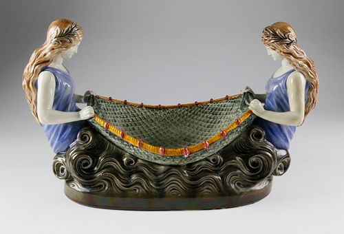 WEDGWOOD MAJOLICA LOW NAIAD
