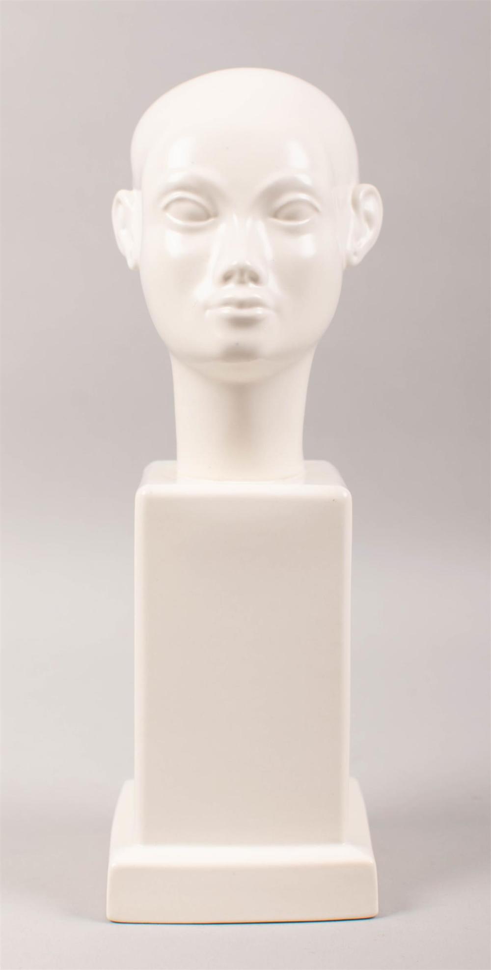 WEDGWOOD 'MOONSTONE' GLAZED BUST,