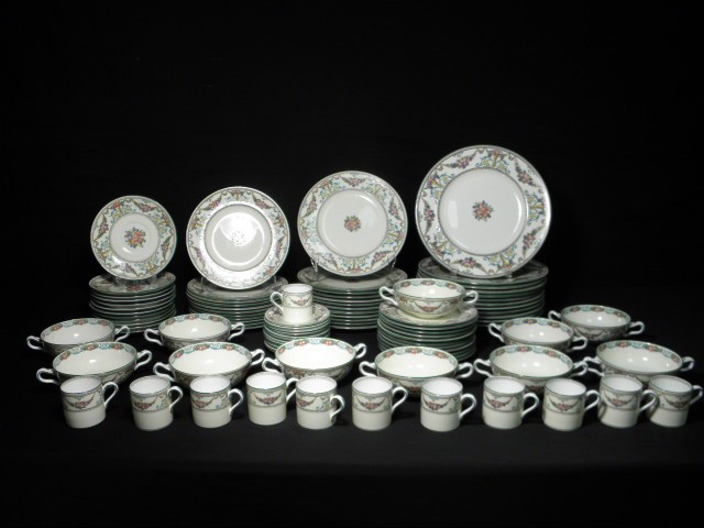 Wedgwood porcelain dinnerware.