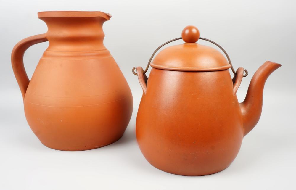 WEDGWOOD REDWARE TEAPOT AND