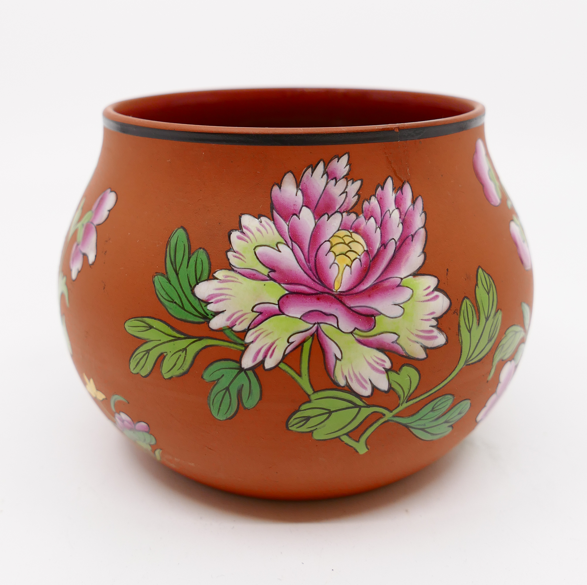 Wedgwood Rosso Antico Enameled