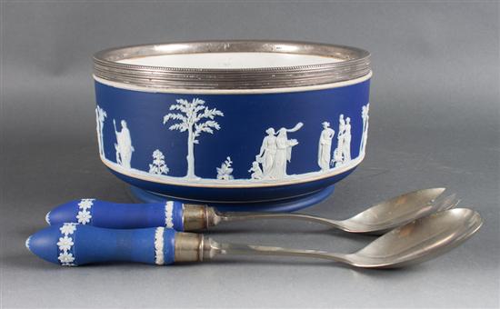 Wedgwood silver plated-mounted blue