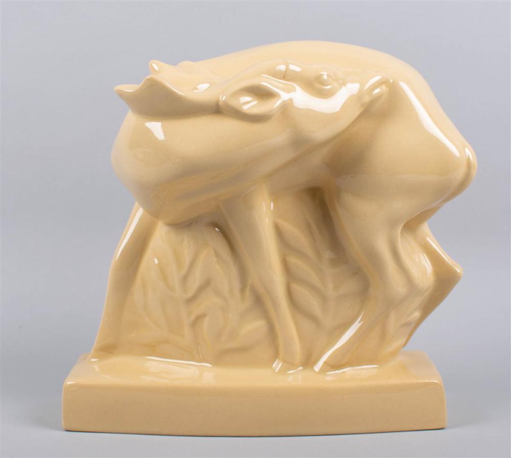 WEDGWOOD STRAW-YELLOW GLAZED ART