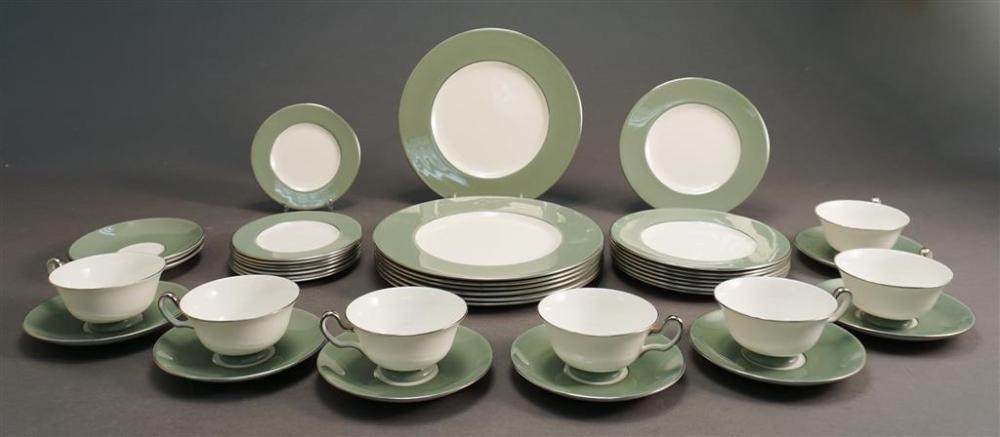 WEDGWOOD TEAL AND PLATINUM LEAF