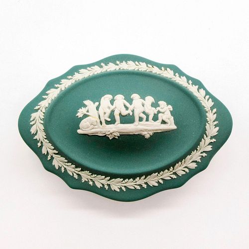 WEDGWOOD TEAL JASPERWARE, BOAT