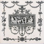 WEDGWOOD TILE WITH BLACK AND W