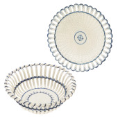 WEDGWOOD TWIG FRUIT BASKET AND