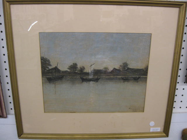 Weidemann Pastel & Gouache boats
