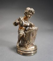 WEIGHTED SILVER FIGURE OF BLAC