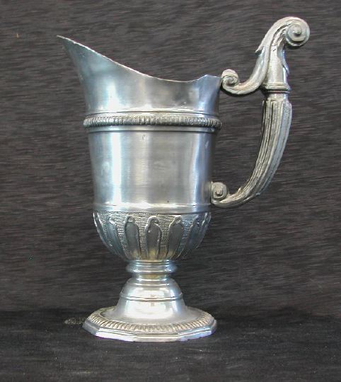 Weighty French Pewter Ewer, 