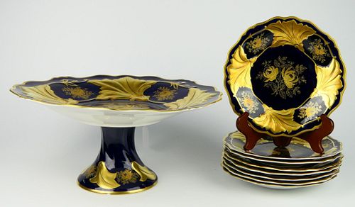 WEIMAR GERMAN PORCELAIN CAKE