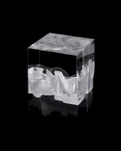 WEINBERG GLASS,CLEAR CUBESigne