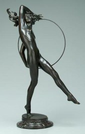 Weinman bronze dancer, nude da