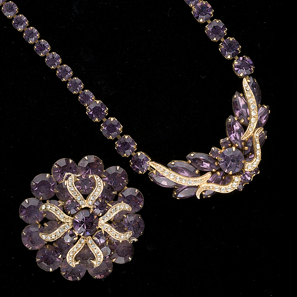 Weiss Brooch and Necklace A