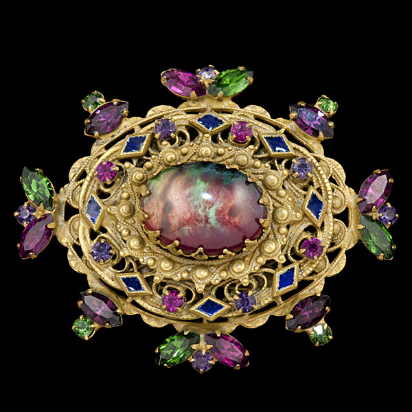 Weiss Multi Colored Brooch A