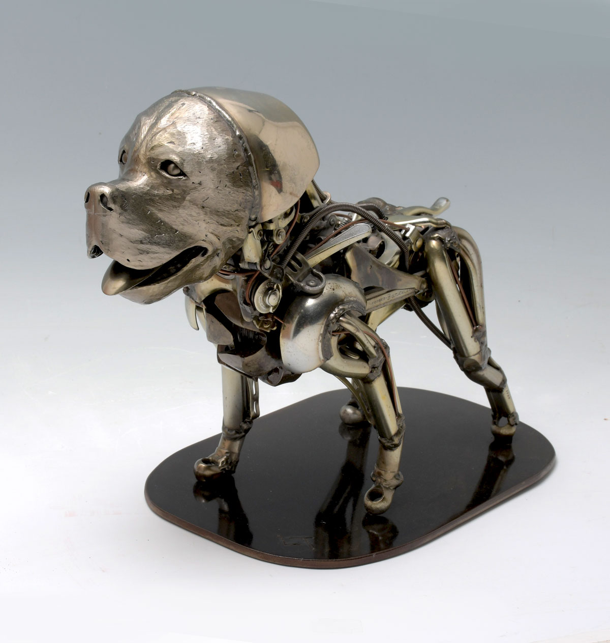 WELDED DOG SCULPTURE: