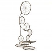 WELDED METAL WHEELS SCULPTURE