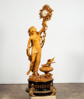 WELL CARVED MONUMENTAL MAIDEN