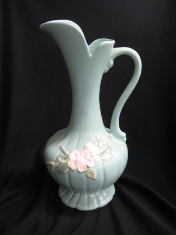 Weller Art Pottery Ewer floral on